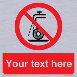 Custom prohibition Do not use for wet grinding